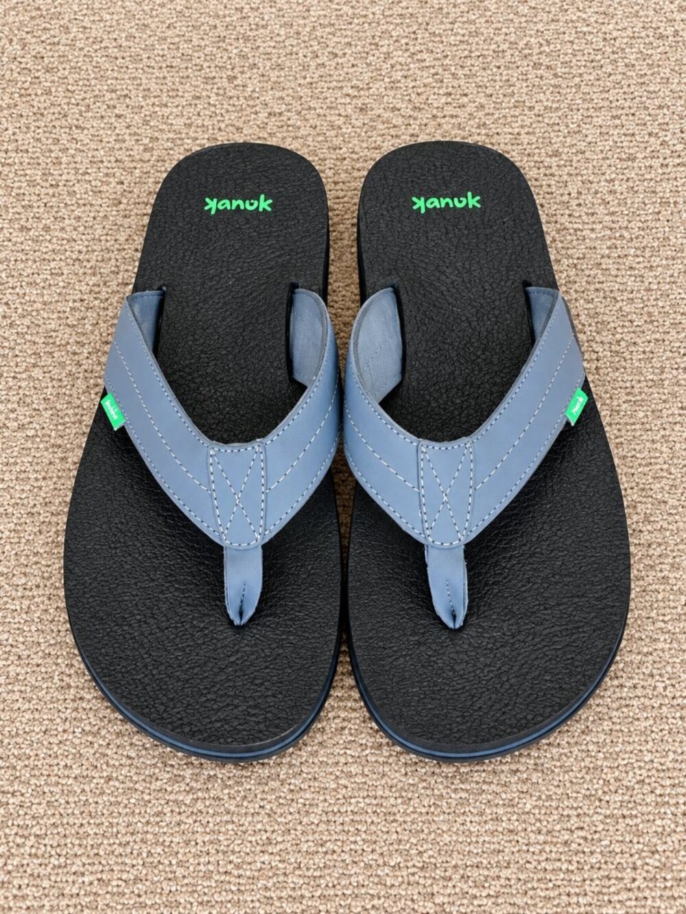 Sanuk Men’s Size 11 Gray Black Flip Flops Sandals NWOT